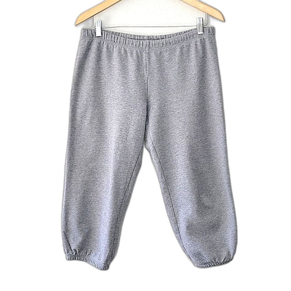 XHILARATION Womens Casual Gray Pullon Capri Sweatpants size M Sporty Neutral